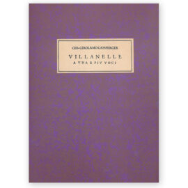 Kapsperger, Girolamo. Villanelle a Una e Piu Voci (books 1-4)