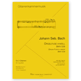 Bach, Johann Sebastian. Organ Fugue in A minor BWV 539. Arr. Hoppstock