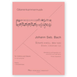 Bach, Johann Sebastian. Sonata a minor BWV 1020. Arr. Hoppstock