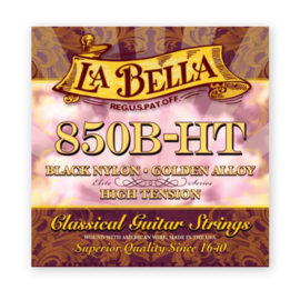 La Bella 850B-HT Elite – Black Nylon, Golden Alloy, High Tension