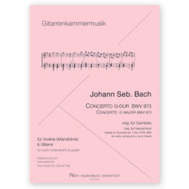 Bach, Johann Sebastian.  Concerto in G Major BWV 973. Arr. Dadomo & Frati