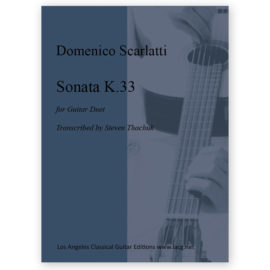 Scarlatti, Domenico. Sonata K.33 for Two Guitars. Arr. Thachuk (PDF)