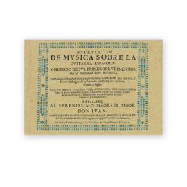 Sanz, Gaspar. Instrucción de Música Sobre la Guitarra Española. (Facsimile)