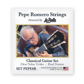 Pepe Romero Strings PEPESR Classical Guitar Clear Nylon Hard Tension, Full Set
