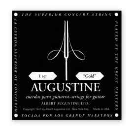 Augustine Classic Gold Black Label. Regular Tension Trebles / Light Tension Basses.