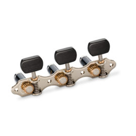 Schaller Grandtune Classic Hauser. Nickel, Ebony, Black String Roller (Bearing)