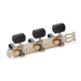 Schaller Grandtune Classic Lyra. Nickel, Ebony, Black String Roller