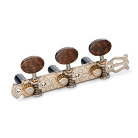 Schaller Grandtune Classic Lyra. Nickel, Snakewood, Black String Roller