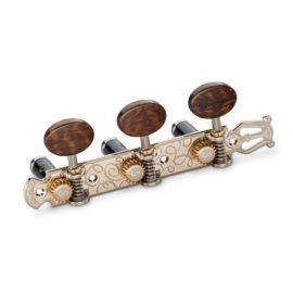 Schaller Grandtune Classic Lyra. Nickel, Snakewood, Black String Roller (Bearing)