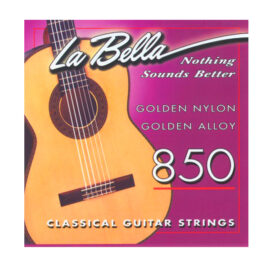 La Bella 850 – Gold Nylon, Golden Alloy Basses. Medium Tension