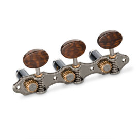 Schaller Grandtune Classic Hauser. Ruthenium, Snakewood, Black String Roller (Bearing)