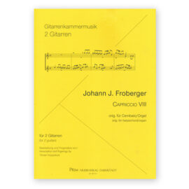 Froberger, Johann. Capriccio VIII for 2 Guitars.