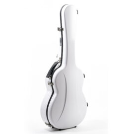 Visesnut Classical Guitar Case, Premiere Series, Gloss White w/ Case Cover